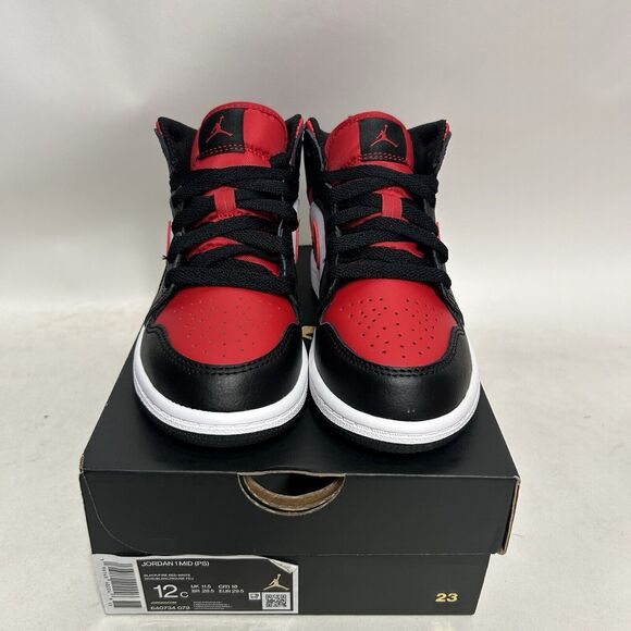 Nike Air Jordan 1 Mid Retro PS “Fire Red” 2024 - Picture 2 of 5